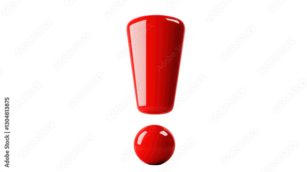 red exclamation mark isolated on white background red exclamation mark isolated on white background