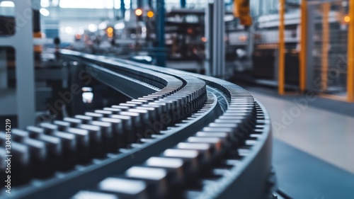 Wallpaper Mural Industrial conveyor system in a modern manufacturing facility. Conveyor Belt on a Modern Factory Torontodigital.ca