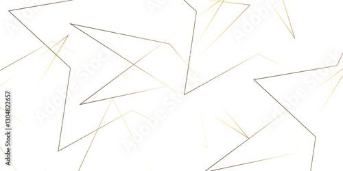 Abstract background with liens and triangles shape on white background. White and golden geometric overlapping rectangle pattern Geometric background soft shadows as patten ..White polygon textured .