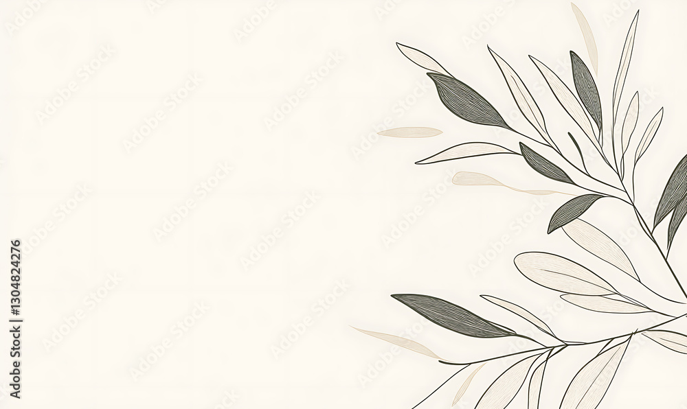 Naklejka premium flowers and leaves in pictures illustrator2D