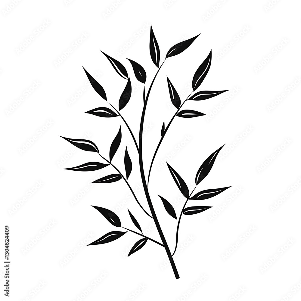 Naklejka premium flowers and leaves in pictures illustrator2D