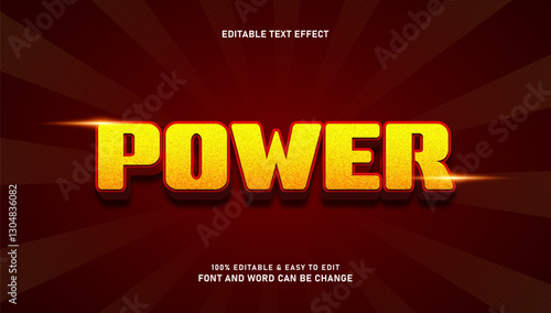 Editable power text effects