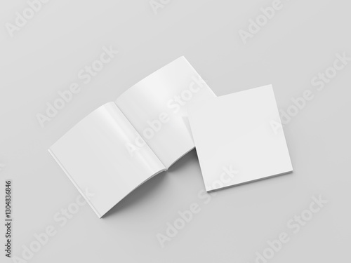 Plakat Square perfect binded brochure mockup