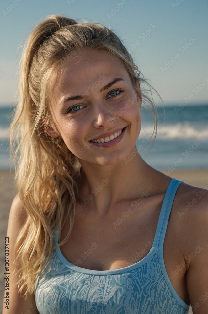 Models posing at the beach for swimwear and lifestyle Models posing at the beach for swimwear and lifestyle