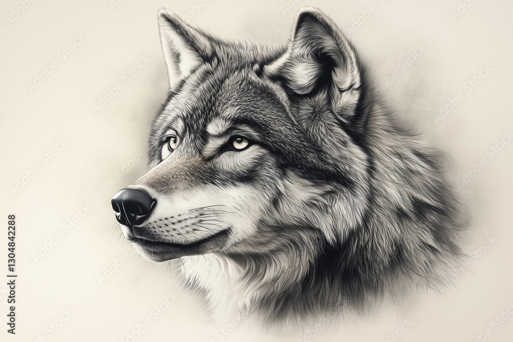 Fototapeta premium Portrait of a Grey Wolf