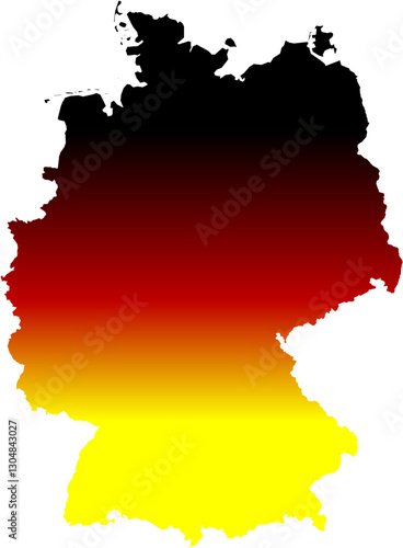 map of germany with flag as a gradient color