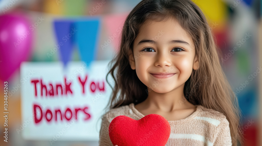 a smiling indian child holding a bright red heart while standing in front of a a smiling indian child holding a bright red heart while standing in front of a