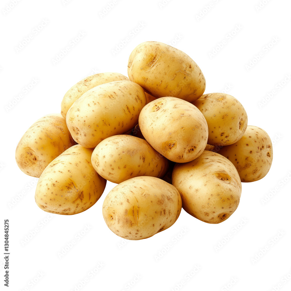 potatoes on a white background potatoes on a white background