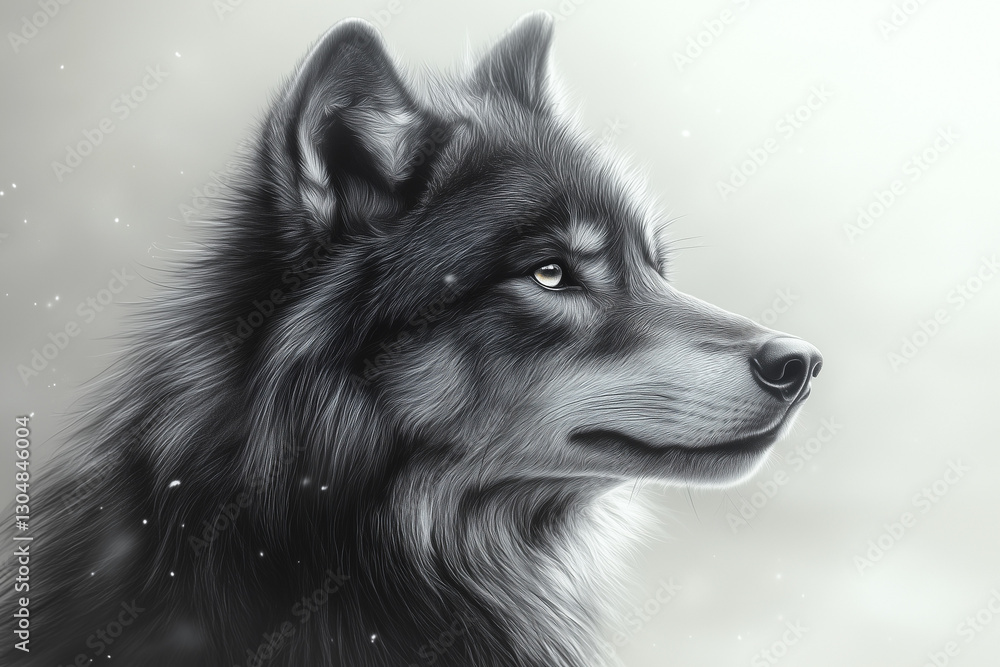 Fototapeta Portrait of a Grey Wolf