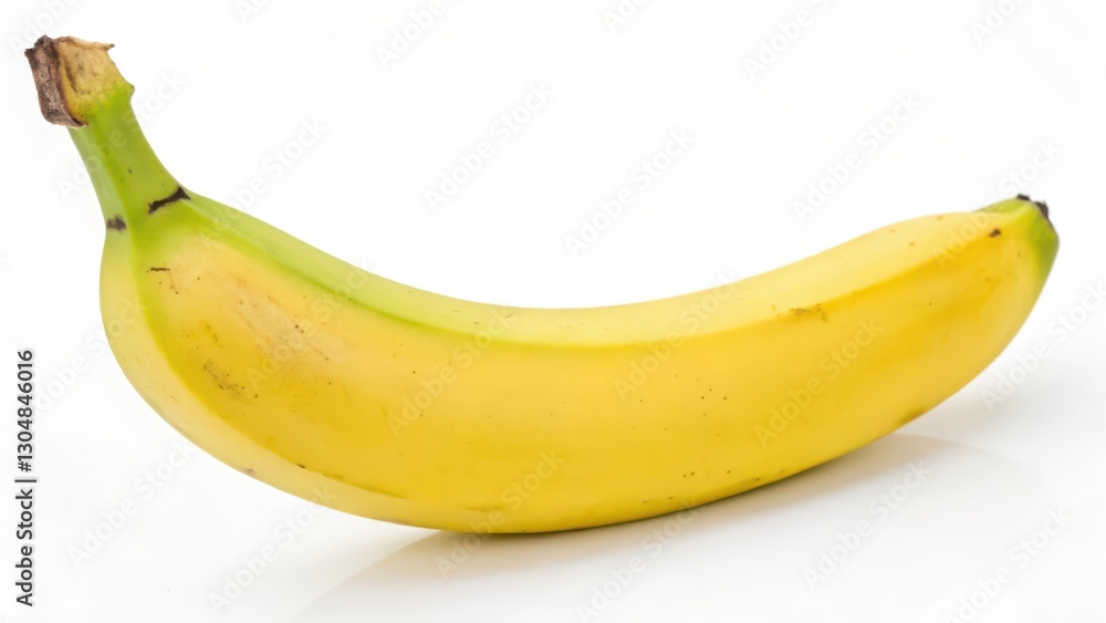 Single Banana on White Background Single Banana on White Background