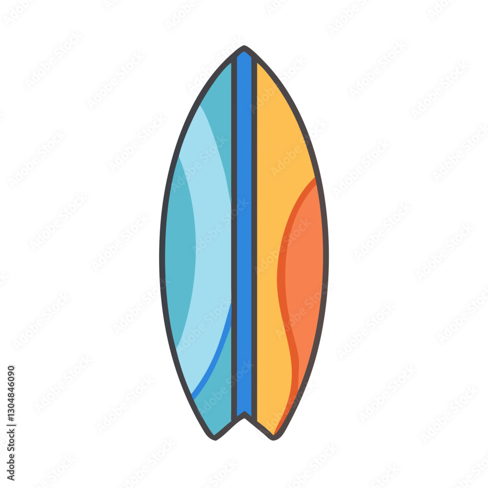 Surfboard Icon Vector Illustration Surfboard Icon Vector Illustration