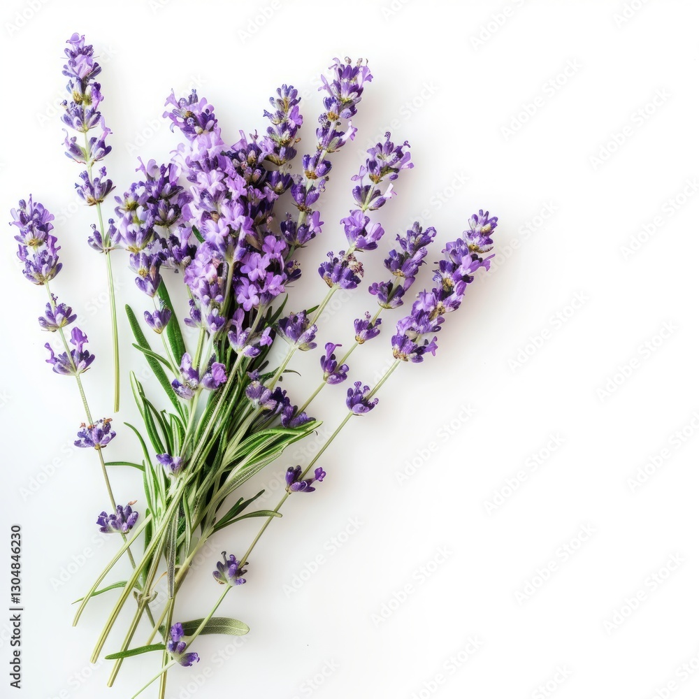 Fototapeta premium lavender on white background.