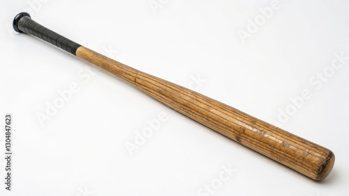 Wooden Baseball Bat on White Background photo