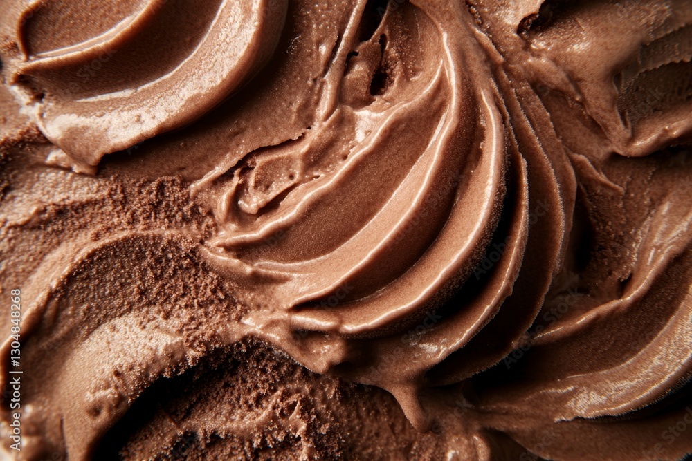 Close-up chocolate ice cream texture Close-up chocolate ice cream texture