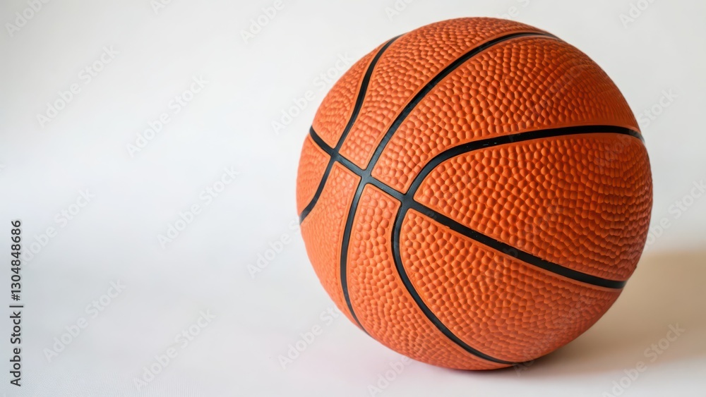 Fototapeta premium Orange Basketball on White Background