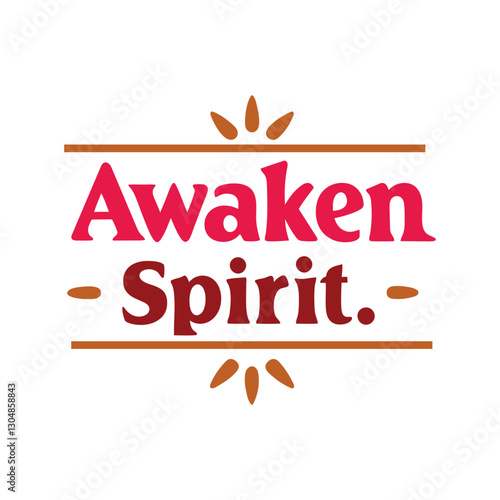  awake spirit typography t-shirt design on white background
