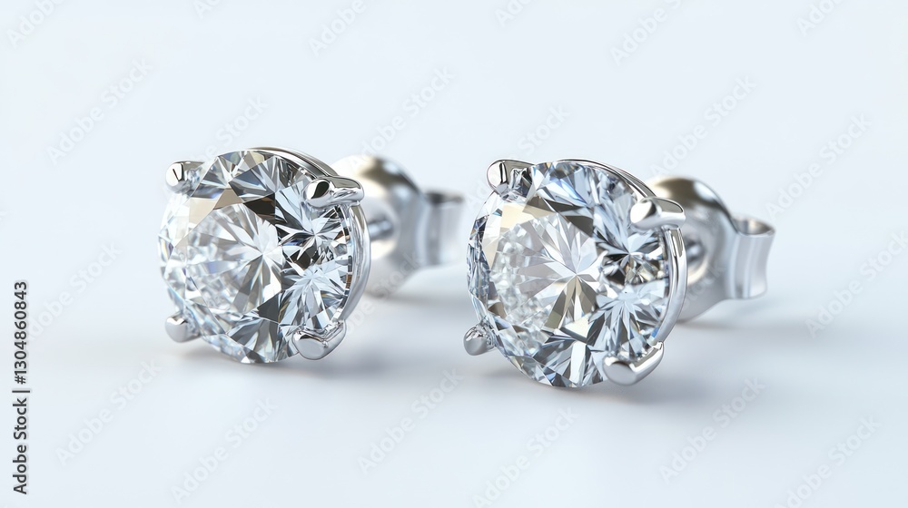 Sparkling Diamond Earrings Studio Shot Sparkling Diamond Earrings Studio Shot