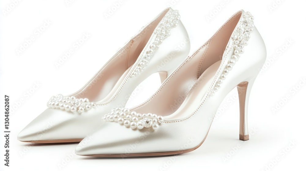 Fototapeta premium Pearl Bridal Heels, Studio Shot