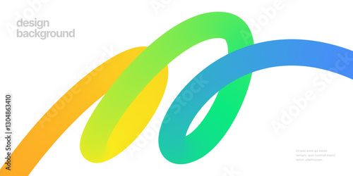 Background with wavy gradient shapes. Colorful squiggles gradient lines design for flyer, poster, cover or banner. Vector illustrations.