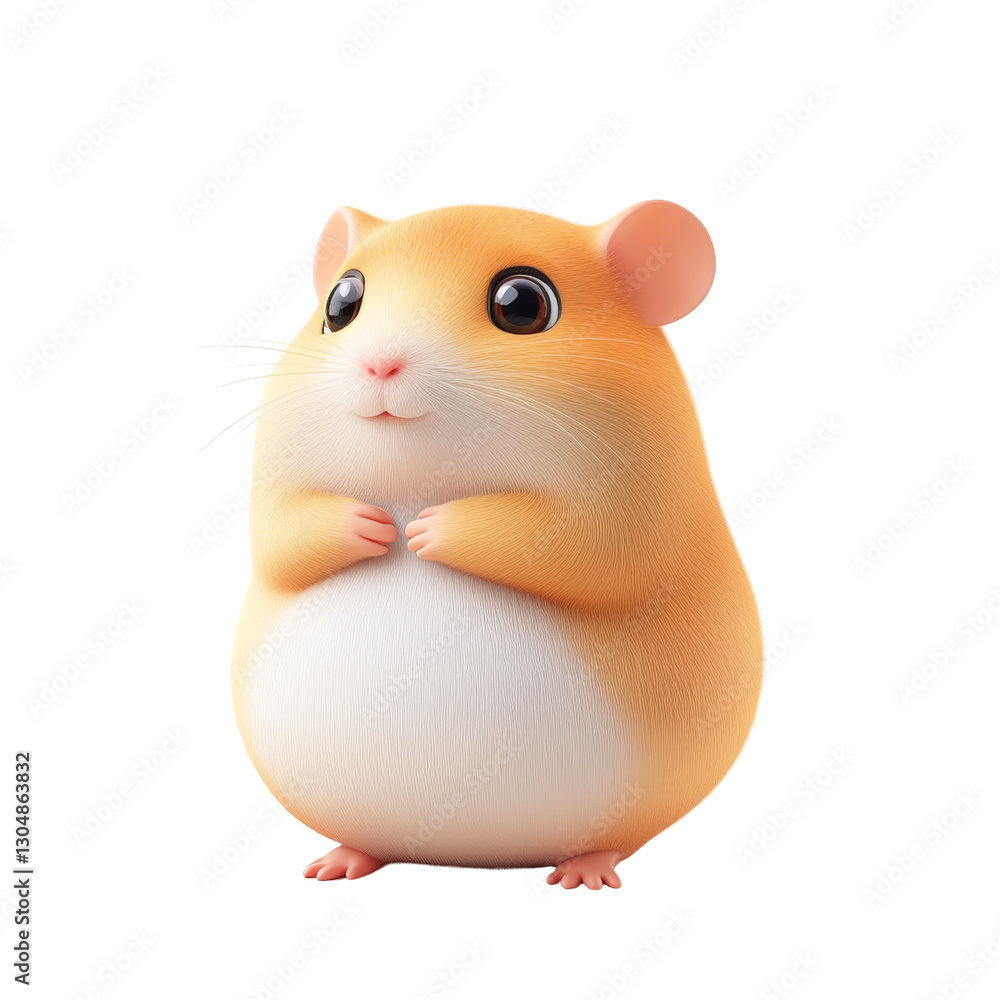 Hamster's Charm: A cute and cuddly hamster with soft, orange fur stands facing the camera, its endearing eyes radiating innocence and joy. Capturing a moment of playful charm Hamster's Charm: A cute and cuddly hamster with soft, orange fur stands facing the camera, its endearing eyes radiating innocence and joy. Capturing a moment of playful charm