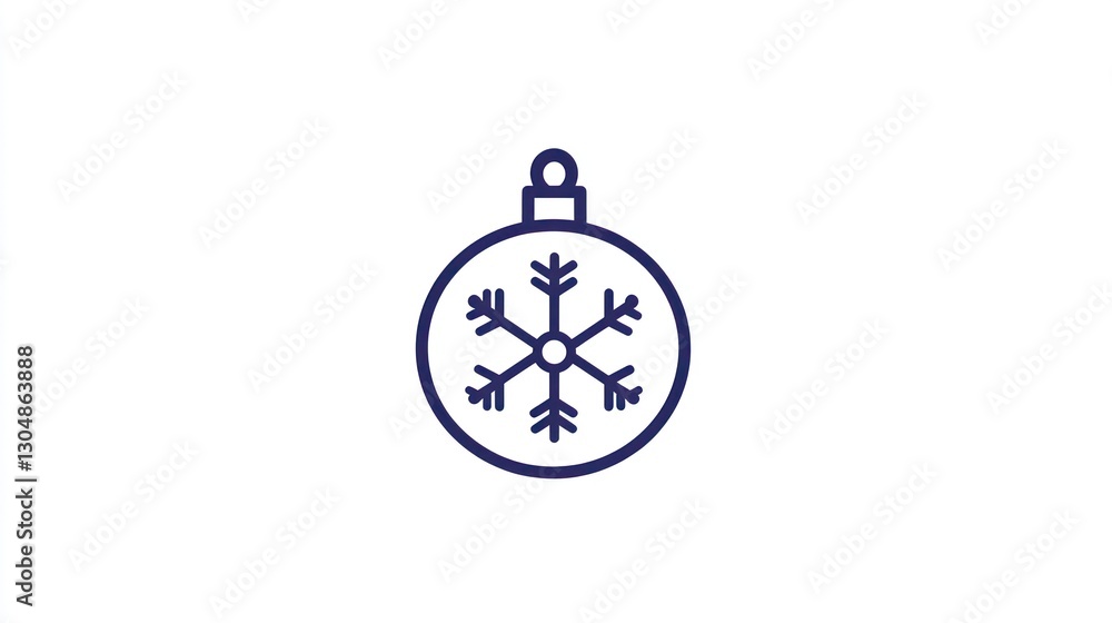 Fototapeta premium Simple Christmas Ornament Icon (1)