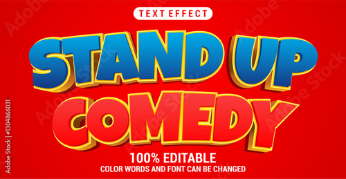 Editable Stand up comedy text style effect