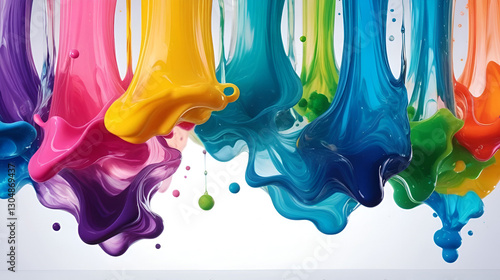 Acrylic colors in water. Abstract background.