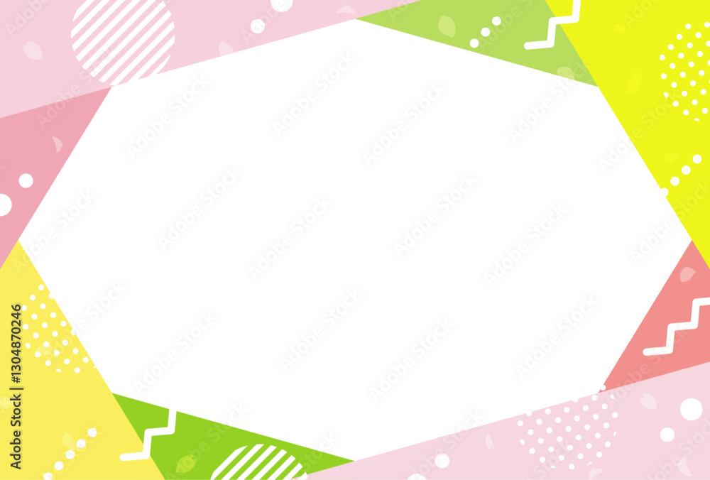 春色の鮮やかなデザインフレーム