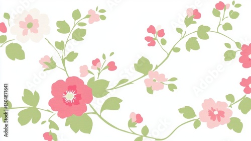 Pastel Floral Pattern Background (1)