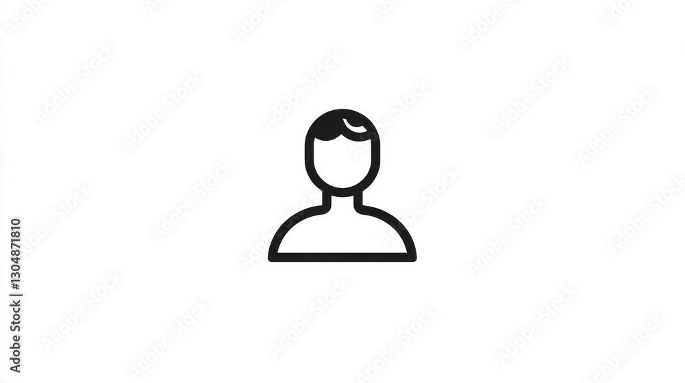 Simple profile icon of a person Simple profile icon of a person