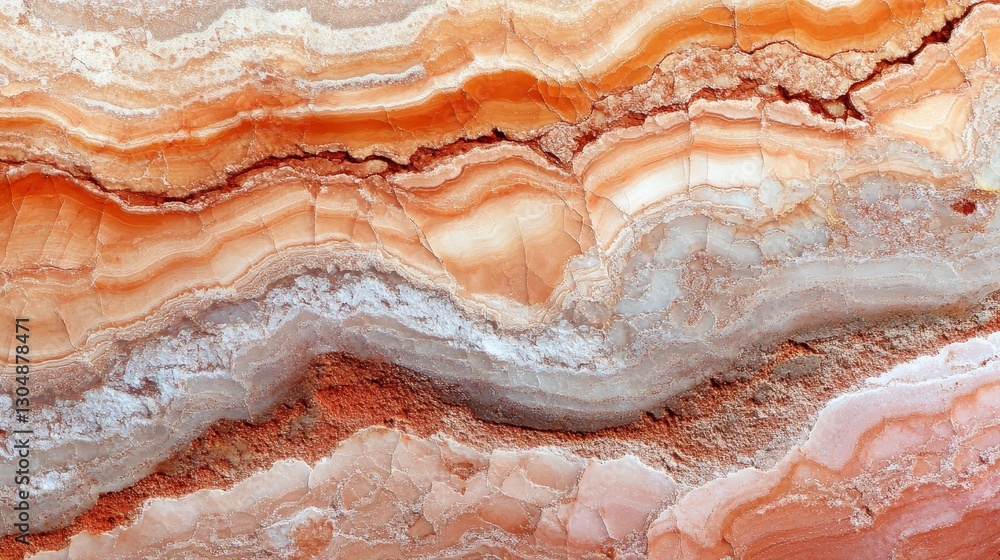 Obraz premium Close-up of a marble surface with a smooth, glossy texture, resembling light alabaster