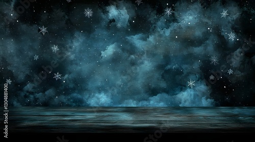 Wallpaper Mural Mysterious Night Sky with Stars and Clouds Creating a Dreamy Blue Atmosphere Torontodigital.ca
