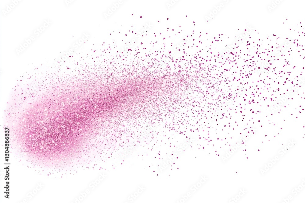 Pink glitter explosion on white background. Pink glitter explosion on white background.