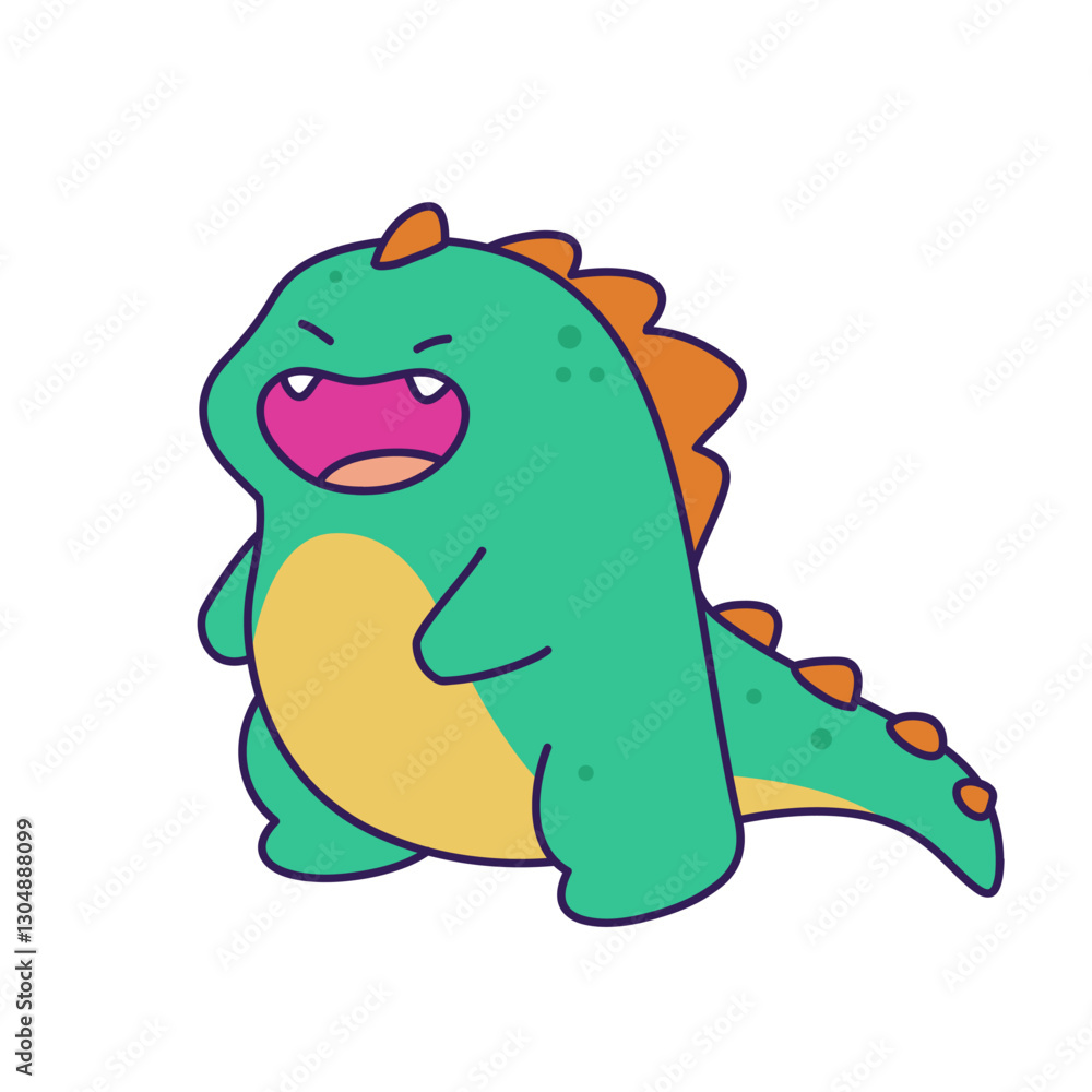 Fototapeta premium Cute Adorable Dino Character Cartoon