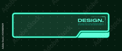 Futuristic glow element vector illustration. Shiny lower third video overlay.