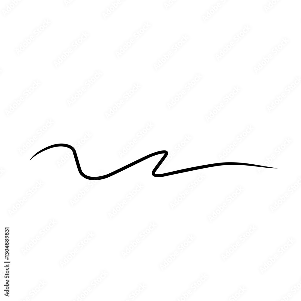 Hand drawn black underline doodle Hand drawn black underline doodle