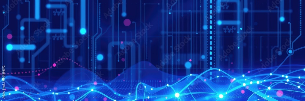 Obraz premium AI and Big Data Concept ,Digital Matrix and Virtual Network
