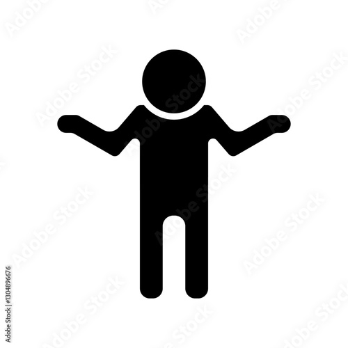 icon people don't know, simple flat style, illustration, logo sign symbol pictogram template, for ui or ux isolated on white for mobile app, editable