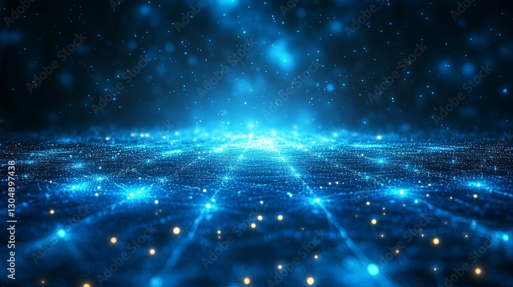Abstract Blue Network Digital Data Visualization Abstract Blue Network Digital Data Visualization