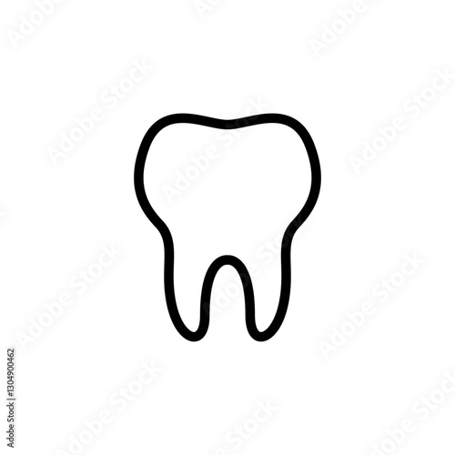 tooth icon, simple flat style, logo template sign symbol vector illustration pictogram, for ui or ux isolated on white for mobile app, editable