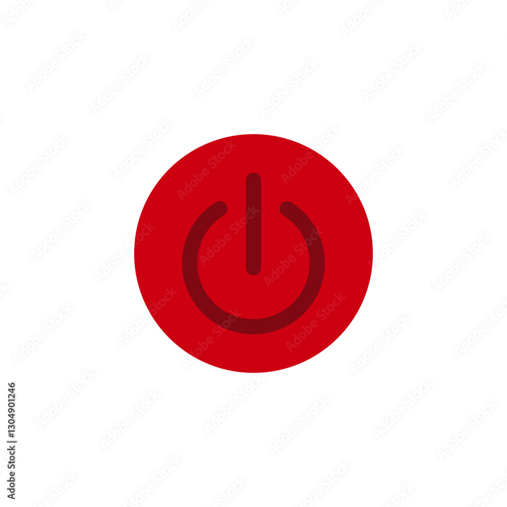power button icon, simple flat style, logo template sign symbol vector illustration pictogram, for ui or ux isolated on white for mobile app, editable power button icon, simple flat style, logo template sign symbol vector illustration pictogram, for ui or ux isolated on white for mobile app, editable