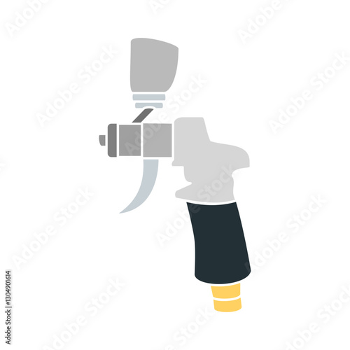 spray gun icon, simple flat style, logo template sign symbol vector illustration pictogram, for ui or ux isolated on white for mobile app, editable