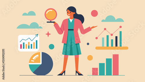 Through the use of predictive analytics fashion trend forecasters can identify emerging trends and capitalize on them before they become mainstream.. Vector illustration