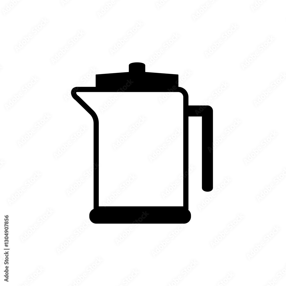 coffee pot icon, simple flat style, illustration, logo sign symbol pictogram template, for ui or ux isolated on white for mobile app, editable coffee pot icon, simple flat style, illustration, logo sign symbol pictogram template, for ui or ux isolated on white for mobile app, editable