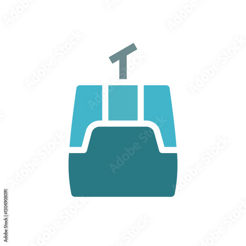 cable car icon, simple flat style, illustration, logo sign symbol pictogram template, for ui or ux isolated on white for mobile app, editable