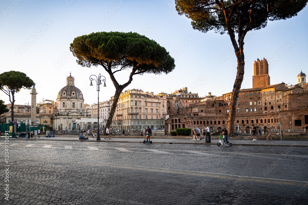 Fototapeta premium View of the Imperial Forums of Rome
