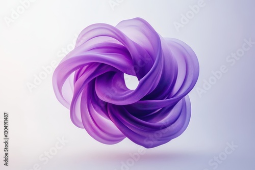 Swirling purple fabric creates mesmerizing patterns in an artistic display of motion and color