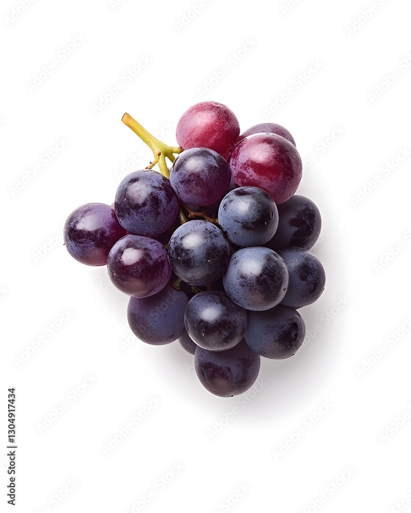 Fototapeta premium Top view of sparkling purple and red grapes, highlighting their smooth and attractive skin. Each little seed inside holds a sweet freshness ready to burst with every bite