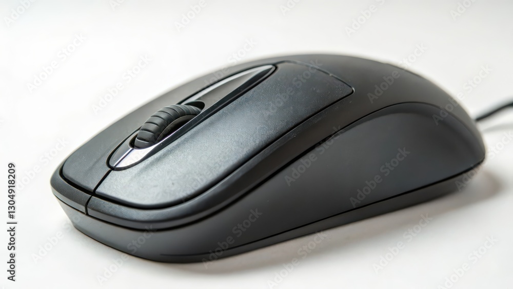 Grey Computer Mouse on White Background Grey Computer Mouse on White Background