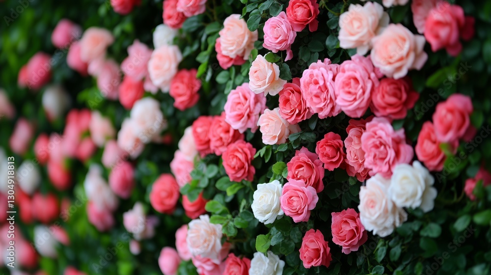 Beautiful and big wall of roses. Beautiful and big wall of roses.